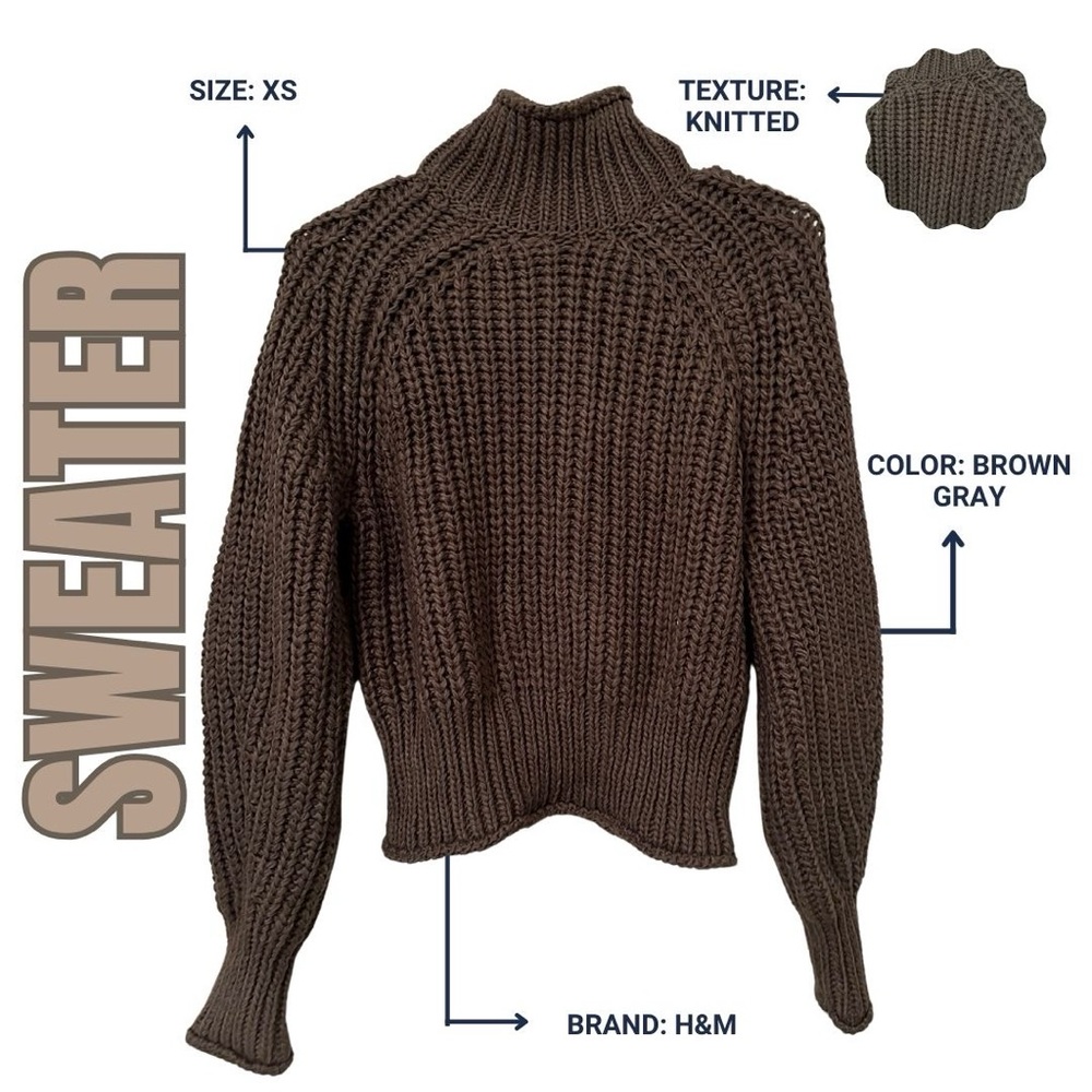 Brown/Grayish woman's sweater. Worn once.